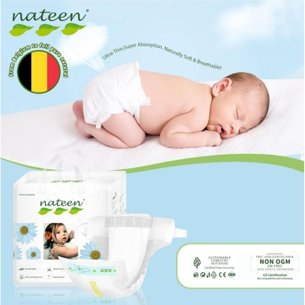 Nateen Premium Tape Diapers for Newborns (2–5 kg) – Superior Comfort & Leak Protection