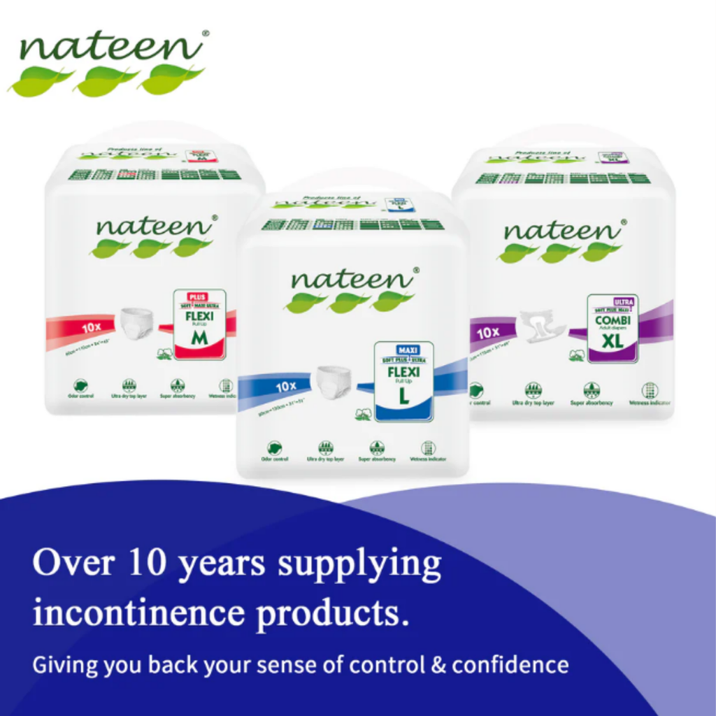 Nateen Flexi Maxi Pull-Ups – Clothlike Backsheet, Wetness Indicator, Leak Guard, Elastic Waistband & High Absorbency