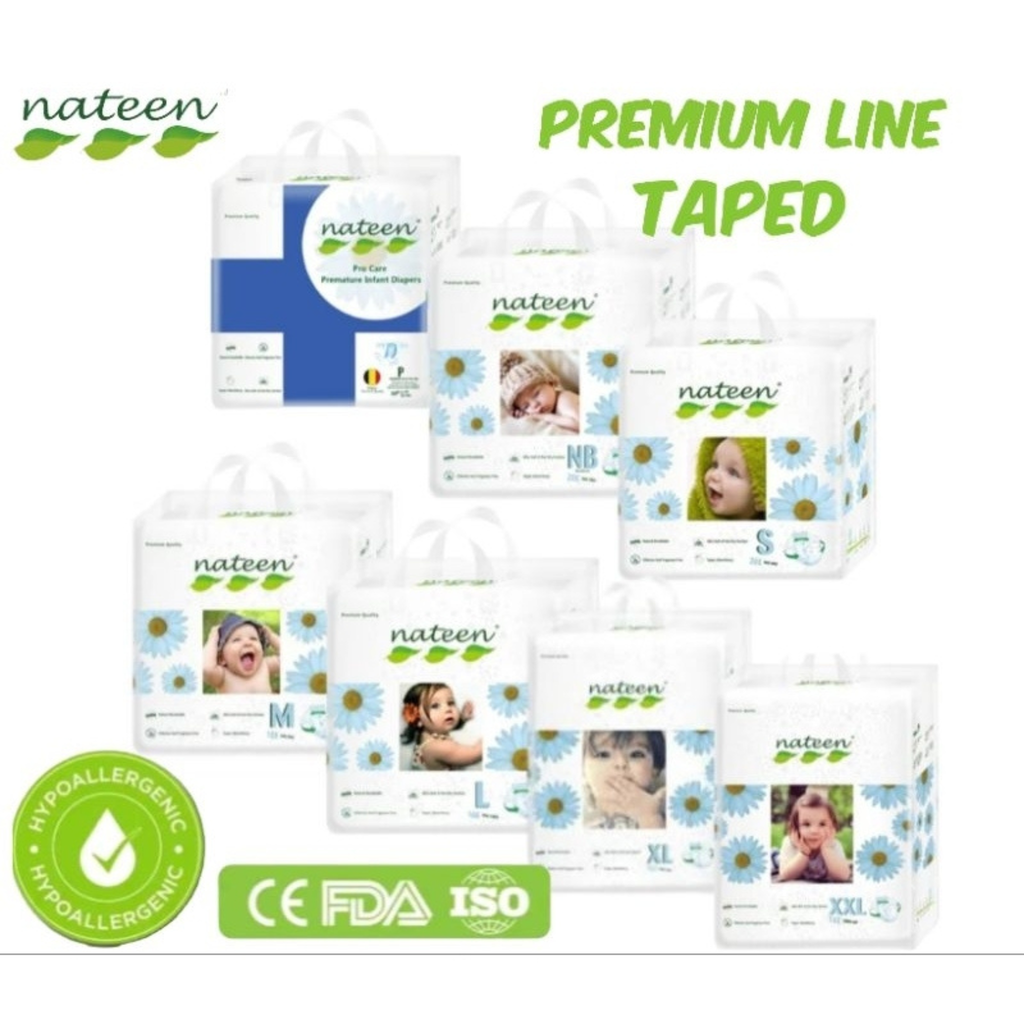 Nateen Premium Tape Diapers for Newborns (2–5 kg) – Superior Comfort & Leak Protection