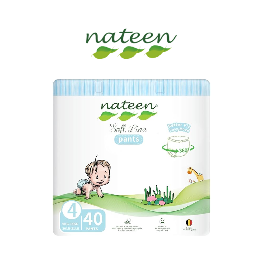 Nateen Softline Pants Diapers Large (9–14 kg) – Soft & Comfortable Fit