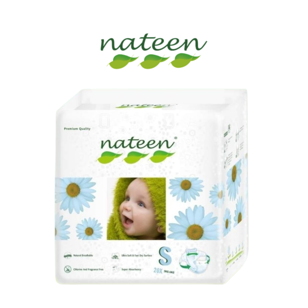Nateen Premium Tape Diapers for Small (3-6 kg 80 pcs per pack)