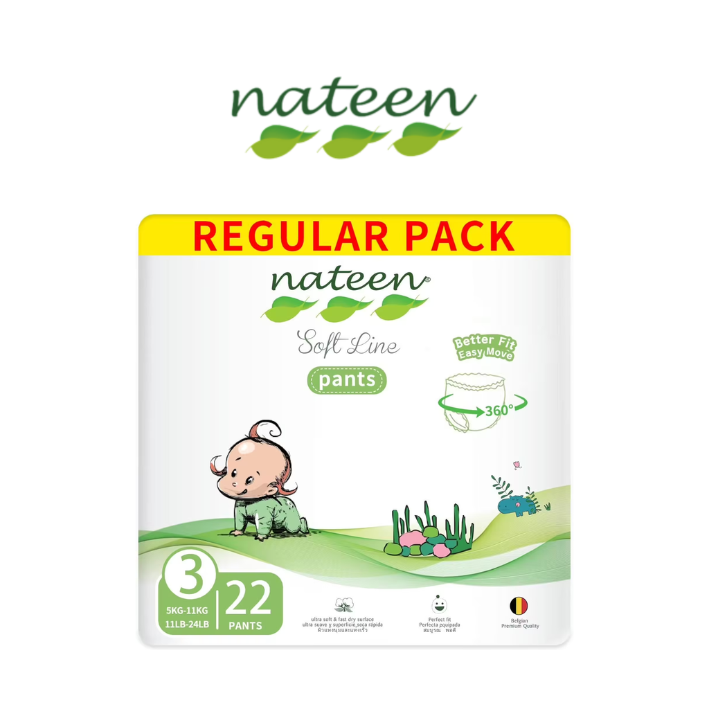 Nateen Softline Pants Diapers Medium (5–11 kg) – Soft & Comfortable Fit