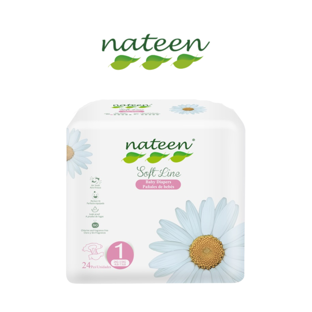 Nateen Softline Tape Diapers for Newborns (2–3.5 kg) – Gentle Comfort